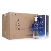 洋河52度蓝色经典天之蓝(满两瓶赠一手提袋)绵柔型白酒520ml*6瓶