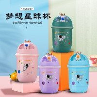 新款创意星球杯380ml大容量少女杯可爱卡通儿童玻璃水杯
