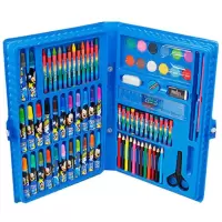 儿童绘画文具礼盒套装画画玩具画笔蜡笔水彩笔小学生用品 86件套（颜色随机）