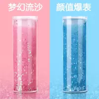 [正常发货]同款文具盒网红笔盒女孩学生圆形筒多功能铅笔盒