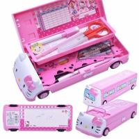 儿童多功能文具盒hellokitty小学生铅笔盒女童多层卡通可爱笔盒
