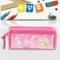 小学生笔袋女生多层文具盒韩版小清新大容量多功能可爱铅笔盒女孩
