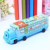儿童文具盒男孩小学生多功能笔盒托马斯韩国创意男童幼儿园铅笔盒 托马斯文具盒浅绿