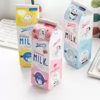 牛奶盒笔袋韩版女生可爱简约文具盒初中生铅笔文具袋创意套餐优惠