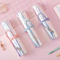 透明笔袋女网红简约韩版初中学生ins文具盒男铅笔盒大容量文具袋