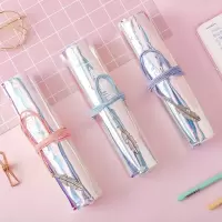 透明笔袋女网红简约韩版初中学生ins文具盒男铅笔盒大容量文具袋