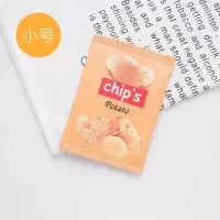 韩版学生笔袋男女生创意搞怪零食文具袋多功能大容量文具盒铅笔袋 小号黄薯片