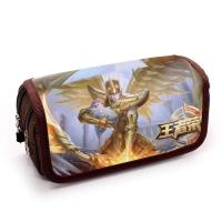 荣耀笔袋男生文具盒儿童密码锁男孩学生多层帆布大容量铅笔盒 后羿黄金射手座