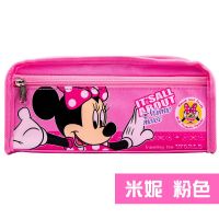 笔袋男女小学生奖品文具盒大容量文具布袋简约学生铅笔盒 [粉红色]米妮 笔袋+铅笔一桶(50支)