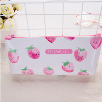 少女心笔袋女生韩版中学生文具盒女简约小清新可爱卡通笔盒大容量 多个草莓 5支学霸笔+1本学霸本+10支笔芯