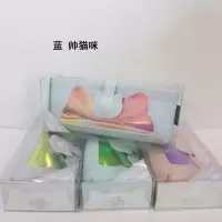 小学生初中生韩国简约小清新透明手提女生笔袋文具袋文具盒锁笔袋 蓝帅猫咪 笔袋无赠品