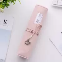 韩版网红创意初中生笔帘卷笔袋女生简约文具盒大容量小学生铅笔袋 6983-夏长