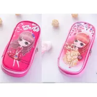 韩版网红笔袋可爱女孩铅笔盒卡通大容量男女小学生儿童学习文具盒 晴乐和晴享【两个笔袋】