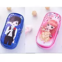 韩版网红笔袋可爱女孩铅笔盒卡通大容量男女小学生儿童学习文具盒 晴天和晴享[两个笔袋]