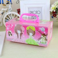 密码锁文具盒多层多功能文具盒大容量铅笔盒笔袋男女 五层花花送五件套加水性笔