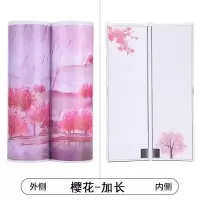 网红笔盒同款文具盒大容量男女孩中小学生圆形筒多功能铅笔盒 21cm加长版-樱花