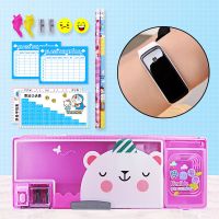 多功能文具盒女男韩版可爱卡通小学生铅笔盒女幼儿园儿童塑料笔盒 笔筒款女款单个