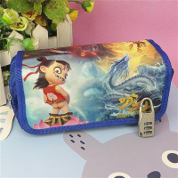 哪吒笔袋大容量学生哪咤之魔童降世四层密码锁文具盒男孩布铅笔盒 哪吒款式1