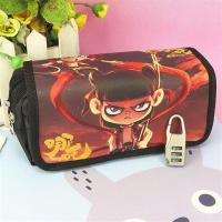 哪吒笔袋大容量学生哪咤之魔童降世四层密码锁文具盒男孩布铅笔盒 哪吒款式4