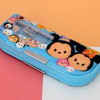 儿童小学生文具盒女男孩可爱密码多功能三层铅笔盒奥特曼 1-6年级 新款-米奇(双层送4礼品)