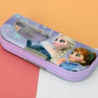 儿童小学生文具盒女男孩可爱密码多功能三层铅笔盒奥特曼 1-6年级 新款-冰雪奇缘(双层送4礼品)