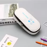 笔袋韩版小学生可爱铅笔盒女初中学生多功能大容量文具盒文具袋男 萌化物白色不带密码锁