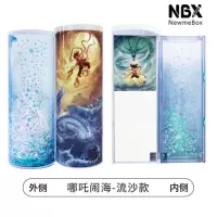 nbx密码锁文具盒多功能大容量网红流沙十二星座学生铅笔盒 流沙密码锁--哪吒 送5礼品