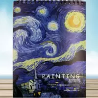 [买2送1]a4素描本速写本8k儿童空白画画本八开星空加厚16k手绘 星空A4(50张)