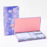 可爱卡通少女盒装便利贴组合套装可撕便签贴纸学生用多功能便签本 樱花狗