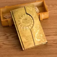 复古魔法磁扣手账本可爱韩版少女心ins网红笔记本子记事本日记本 金色