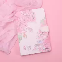 手帐本少女心彩页手绘套装复古手账本ins可爱韩版笔记本子日记本 花见-花间
