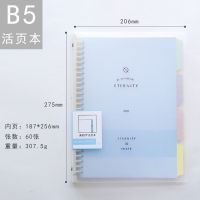 活页本笔记本子可爱韩版可拆卸b5替芯手账本文具学生用品便宜 活页本蓝色