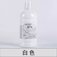 儿童无毒水粉颜料500ml大瓶装罐装12/18色24色套装初学者幼儿园可水洗挤压式绘画工 白色 单瓶500ml(大瓶装)