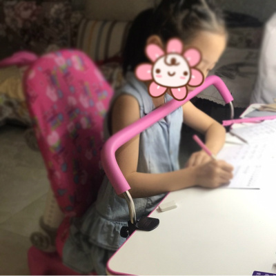 矫正器视力保护小学生用坐姿纠正儿童写字姿势防近视神器低头支架 桌长大于等于80cm粉色桌厚小于4.5cm