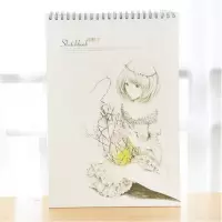 速写本画画本a4素描本手绘小清新简约写生图画本彩铅本涂鸦绘画本 公主裙女孩~A4