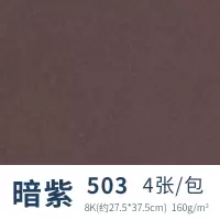 法国色粉纸8k蜜丹纸素描彩色画纸专业油画棒纸160g无砂粉画纸 503暗紫