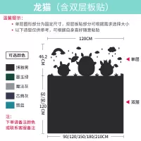 卡通双层黑板墙贴磁性家用儿童房装饰黑板墙贴磁力黑板贴可涂鸦擦写造型定制彩色环保 龙猫(含双层板贴) 107x120cm