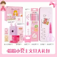 文具套装组合开学大礼包儿童学习用品小学生必备礼盒小学铅笔幼儿园一年级学 粉粉小公主文具大礼包(18件套)(送礼袋+贺卡)