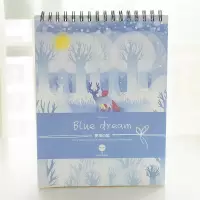 a3素描本速写纸绘画八开空白画纸图画本手绘8k学生用8开成号美术彩铅本厚初学者专业美术生专用画本画 A3梦境の蓝(小鹿)