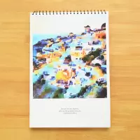 a3素描本速写纸绘画八开空白画纸图画本手绘8k学生用8开成号美术彩铅本厚初学者专业美术生专用画 A3浪漫之都(蓝色城镇)