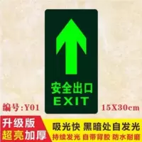 安全出口夜光贴夜光墙贴安全出口墙贴安全出口指示牌安全通道标识 Y01一包10张