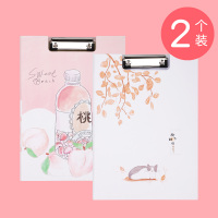 a4文件夹纸质写字文件夹板学生用试卷夹整理卷子收纳神器文具可爱少女心垫板小清质写字板夹多功能资 蜜桃水+树下的猫/桔