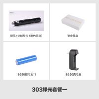 售楼部激光灯方格激光手电绿光指星沙盘教学会议指示笔远射红外线 绿光黑杆 送满天星头两电一充礼盒装