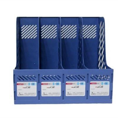 4栏办公文件座塑料四联文件架文件筐文件框文件夹收纳
