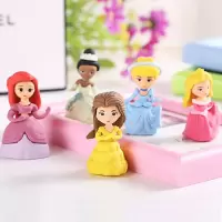 小学生可爱卡通公主橡皮擦儿童文具女生韩国创意学习用品奖品 公主橡皮一套5个