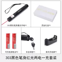 303激光灯售楼部红外线激光手电教学笔驾校指引红光绿光教鞭笔 绿光黑杆二电一充送满天星头