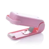日本迷你便携封口机 小型家用塑料袋封口器 零食手压式电热密封器 粉色