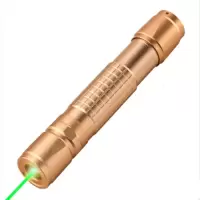 018激光手电筒远射激光灯绿光指星售楼笔教鞭镭射灯可充电绿外线 金色(2电池+充电器) 默认