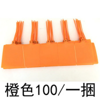 物流挂签塑料吊牌挂牌价签一次性标牌扎带快运尼龙悬挂捆绑一体式 桔色