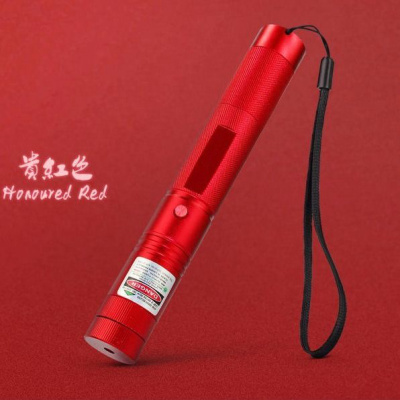 远射激光手电售楼沙盘笔绿光镭射充电激光灯红外线射笔驾校教学笔 外观红二电一充 满天星图案